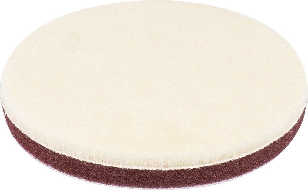 AMiO Pad polerski wełniany futro polerskie hard twardy na rzep 125 mm amio-03706