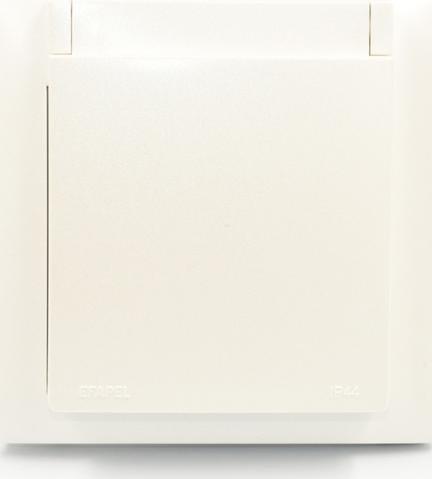 Efapel EFAPEL LOGUS90 RAMKA Z KLAPKĄ DO GNIAZDA IP44 LODOWY 90961 TGE