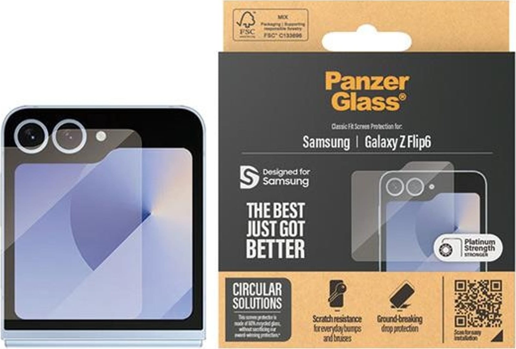 PanzerGlass Classic Fit Sam Z Flip6 F741 Screen Protection 7368