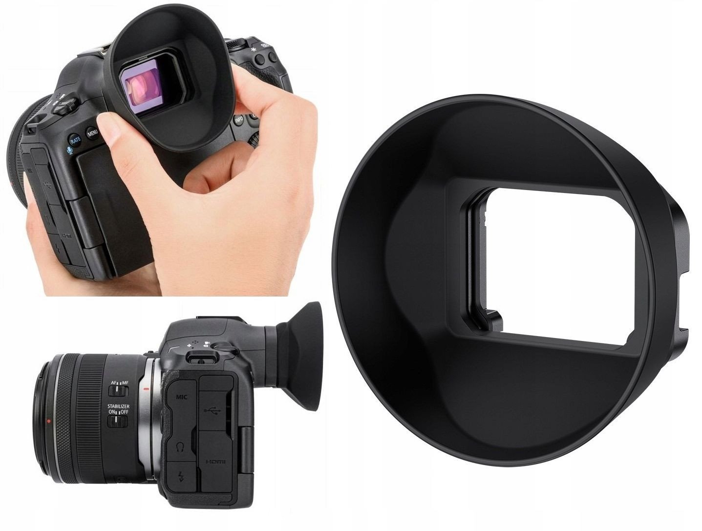 Muszla Oczna Na Wizjer Do Aparatu Canon Eos R5 R 5 Mark Ii Mk Ii Mkii Jjc / Ec-r5iic
