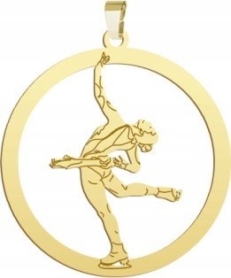 Radziszewska Jewellery Pozłacana Zawieszka Łyżwiarstwo figurowe GRAWER