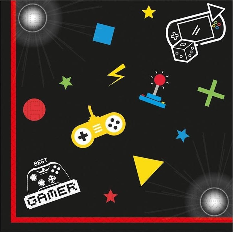 GoDan Serwetki papierowe Gaming Party 33x33cm 20szt