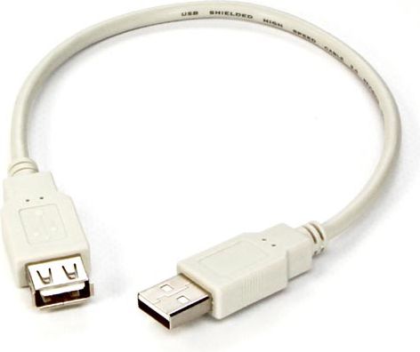 Kabel USB Logo USB-A - USB-A 0.3 m Szary
