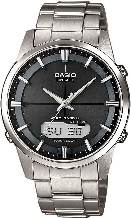 Zegarek Casio Męski LCW-M170TD-1AER Tytan Szafir Wave Ceptor srebrny