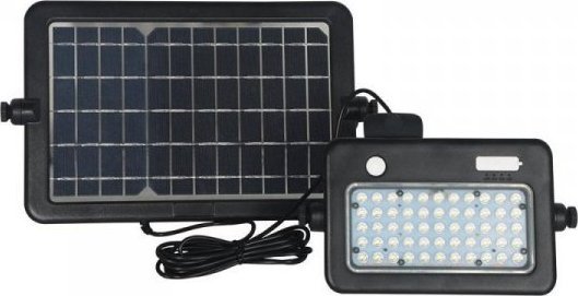 Naświetlacz V-TAC Projektor LED Solarny V-TAC 10W USB Czarny IP65 VT-788-10 4000K 1100lm