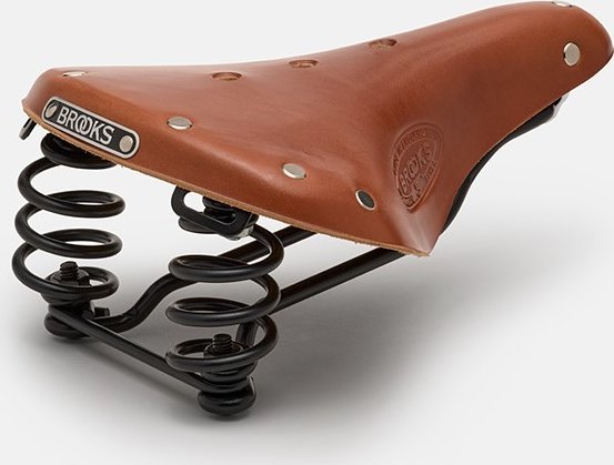 Brooks Siodełko BROOKS FLYER SHORT, Honey, Steel Rail, Waga 800g, Linia Leather (NEW)