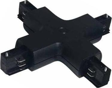 V-TAC Łącznik Szynoprzewodu X Krzyżowy Track Light 3 fazowy Czarny V-TAC