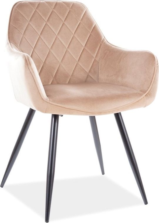 Signal Krzesło LINEA VELVET beżowe