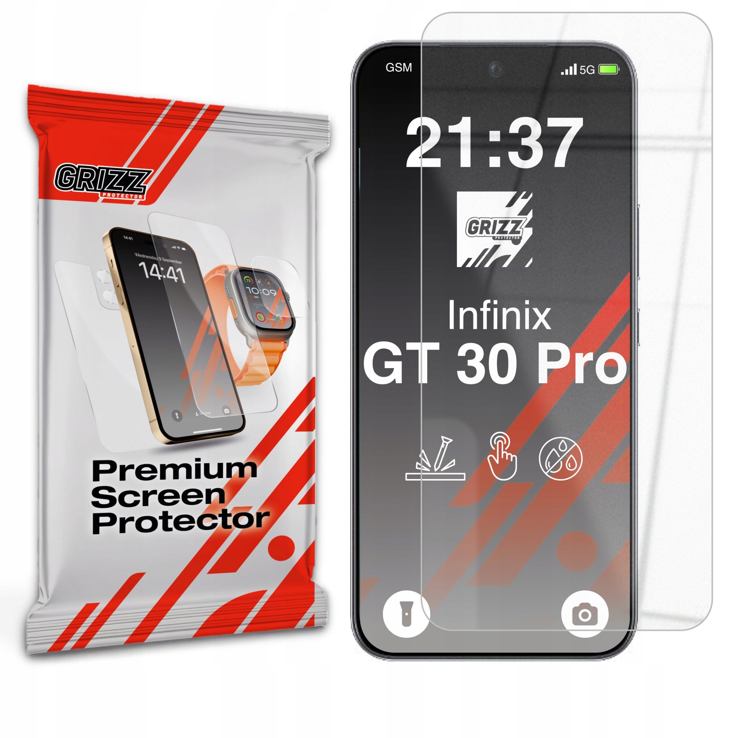 Szkło hybrydowe GrizzGlass HybridGlass do Infinix GT 30 Pro