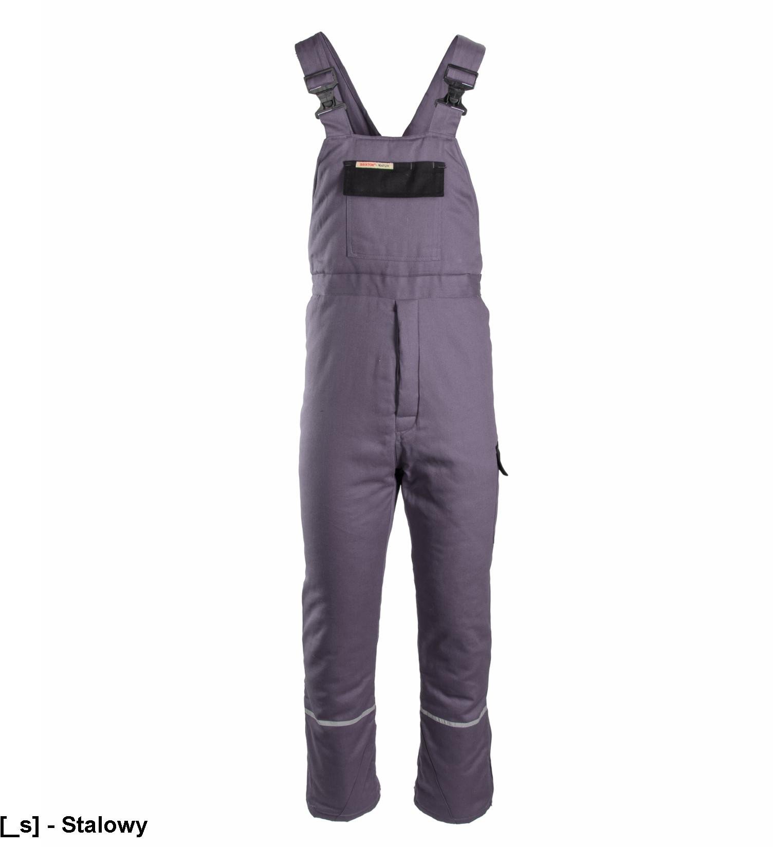 ONOG - BRIXTON NATUR SPODNIE OGRODNICZKI OCIEPLANE, BAWEŁNA (100%), 270G/M2, - niebieski S