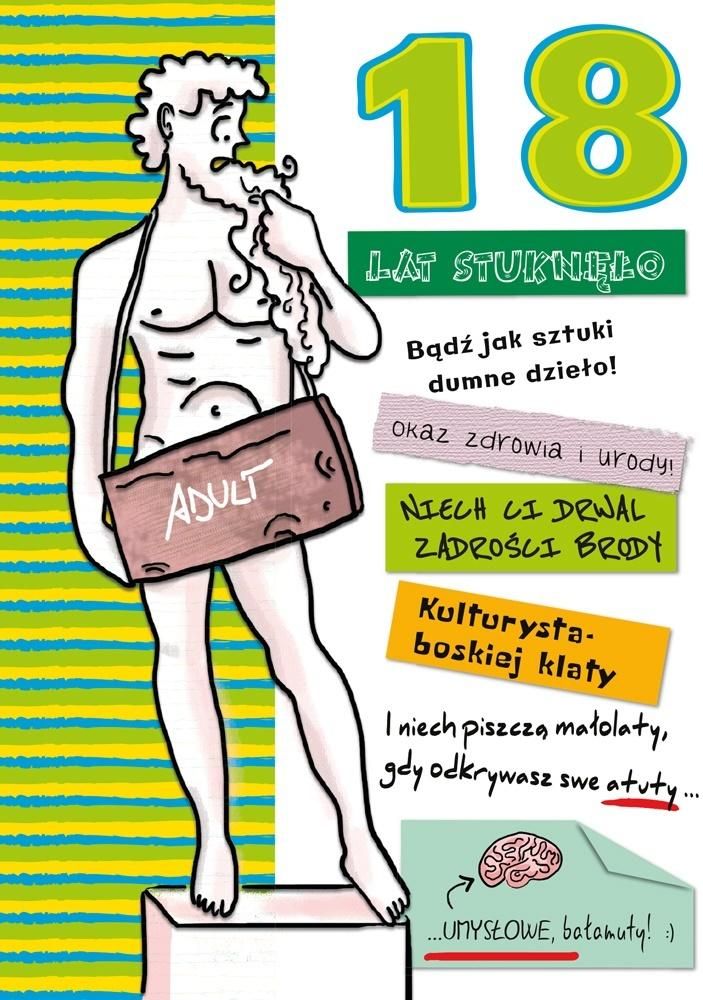 HENRY Karnet B6 Urodziny - 18-stka chłopca