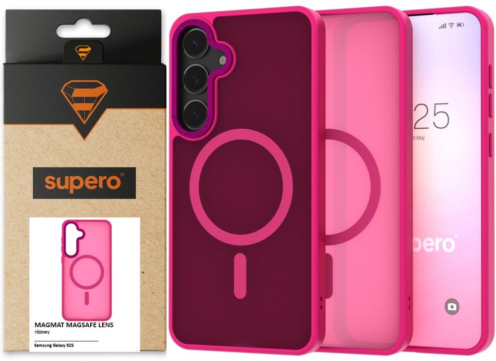 Etui do Samsung Galaxy S25 Supero Magsafe, różowe