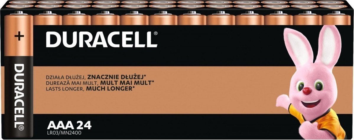 Duracell Baterie Basic AAA/LR3 Blister 24 sztuki