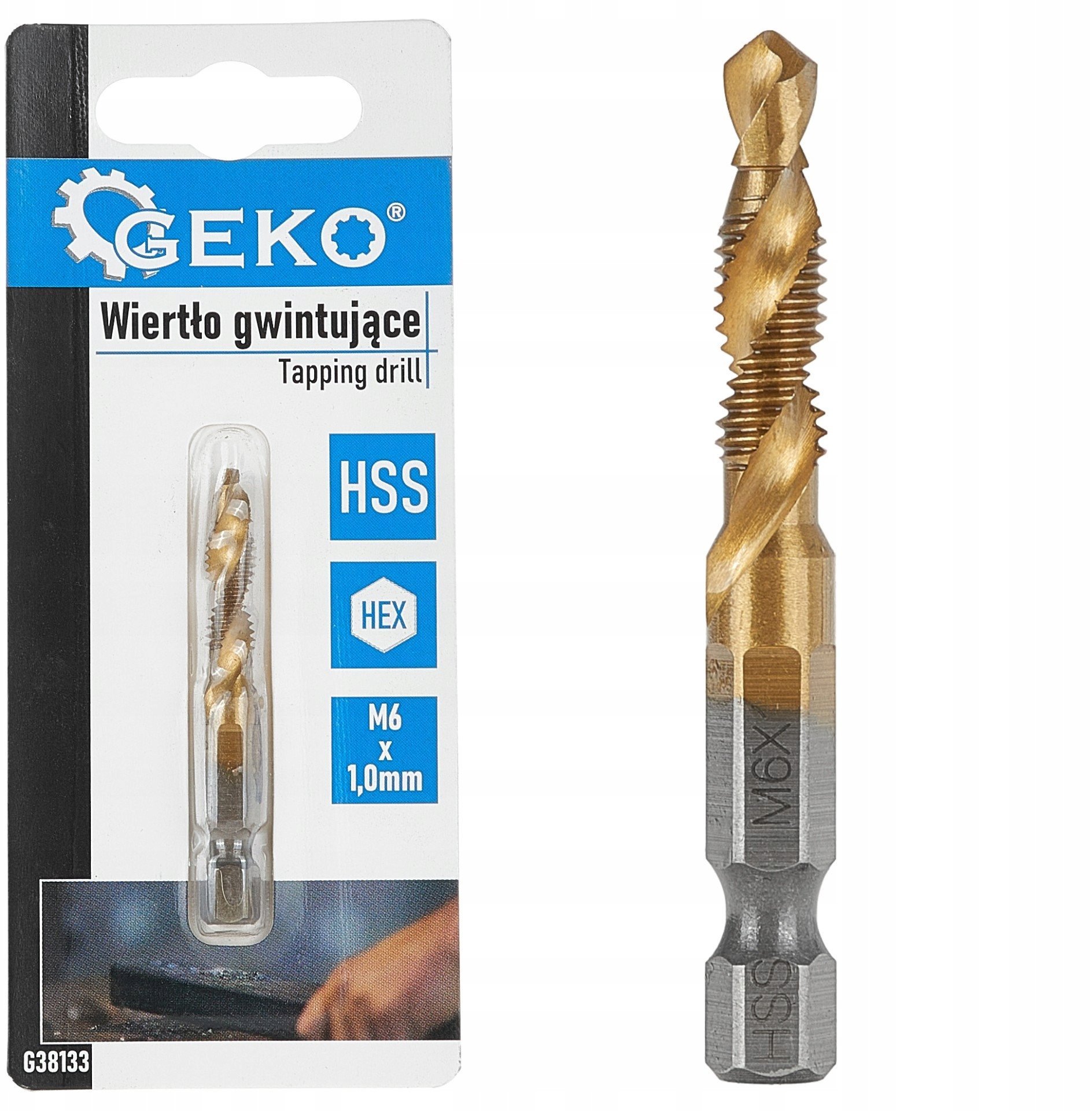 Wiertło gwintujące HSS M6 x 1,0mm HEX (50/250)