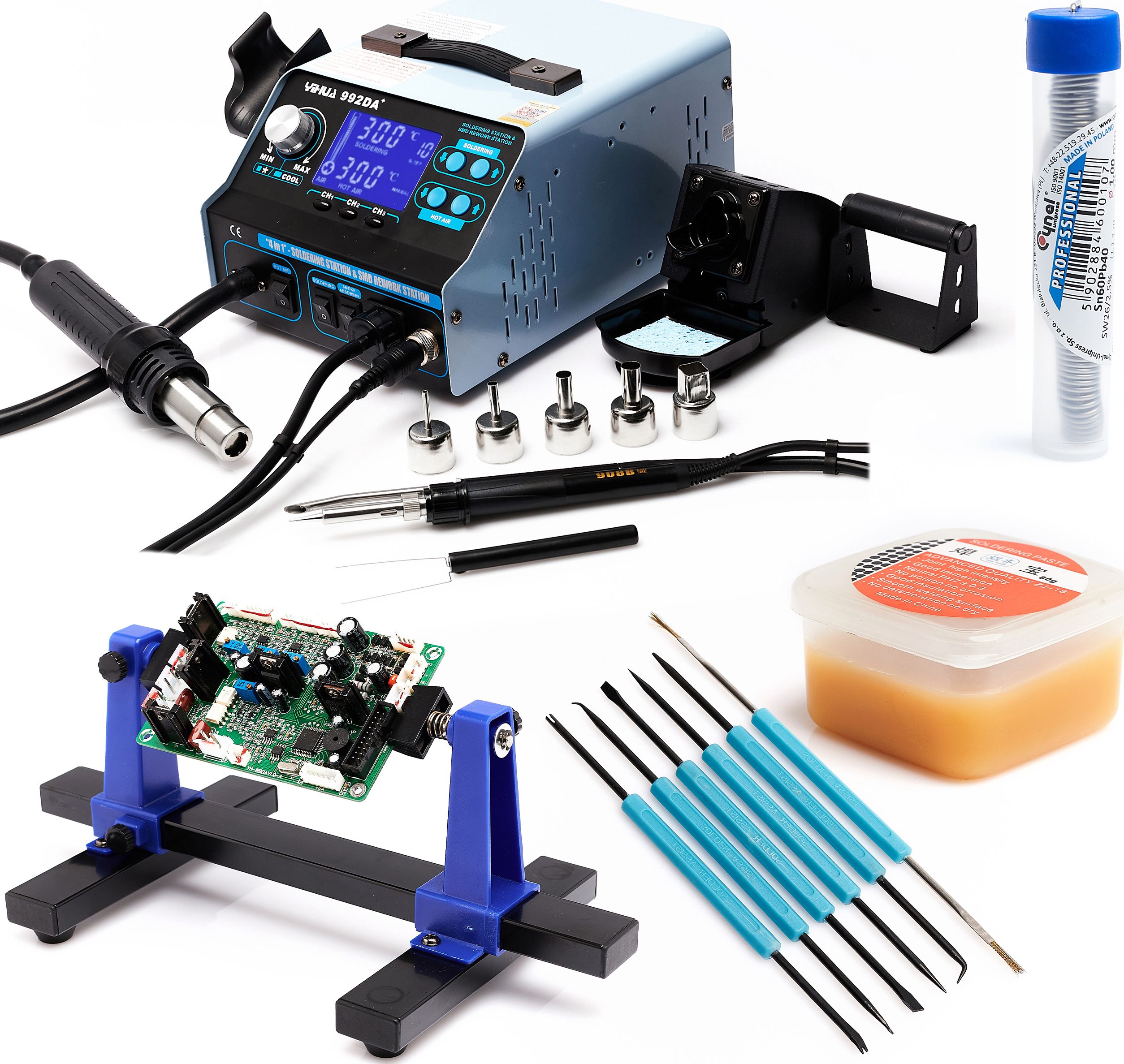 Techrebal Stacja lutownicza Yihua 992DA+ Uchwyt KIT5