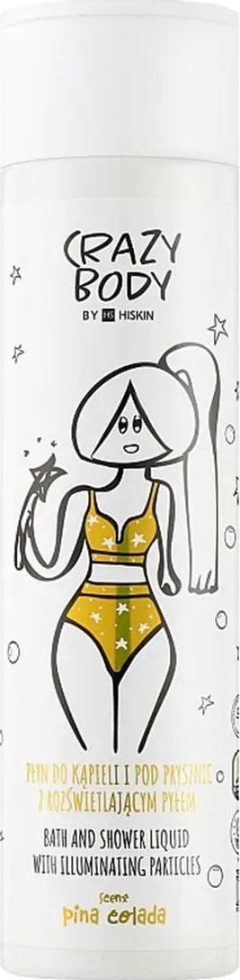 Hiskin Crazy Płyn do kąpieli i pod prysznic z rozświetlającym pyłem 250ml