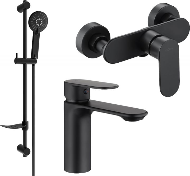 Mexen Mexen Milo DF40 zestaw prysznicowy, czarny - 71304DF40-70