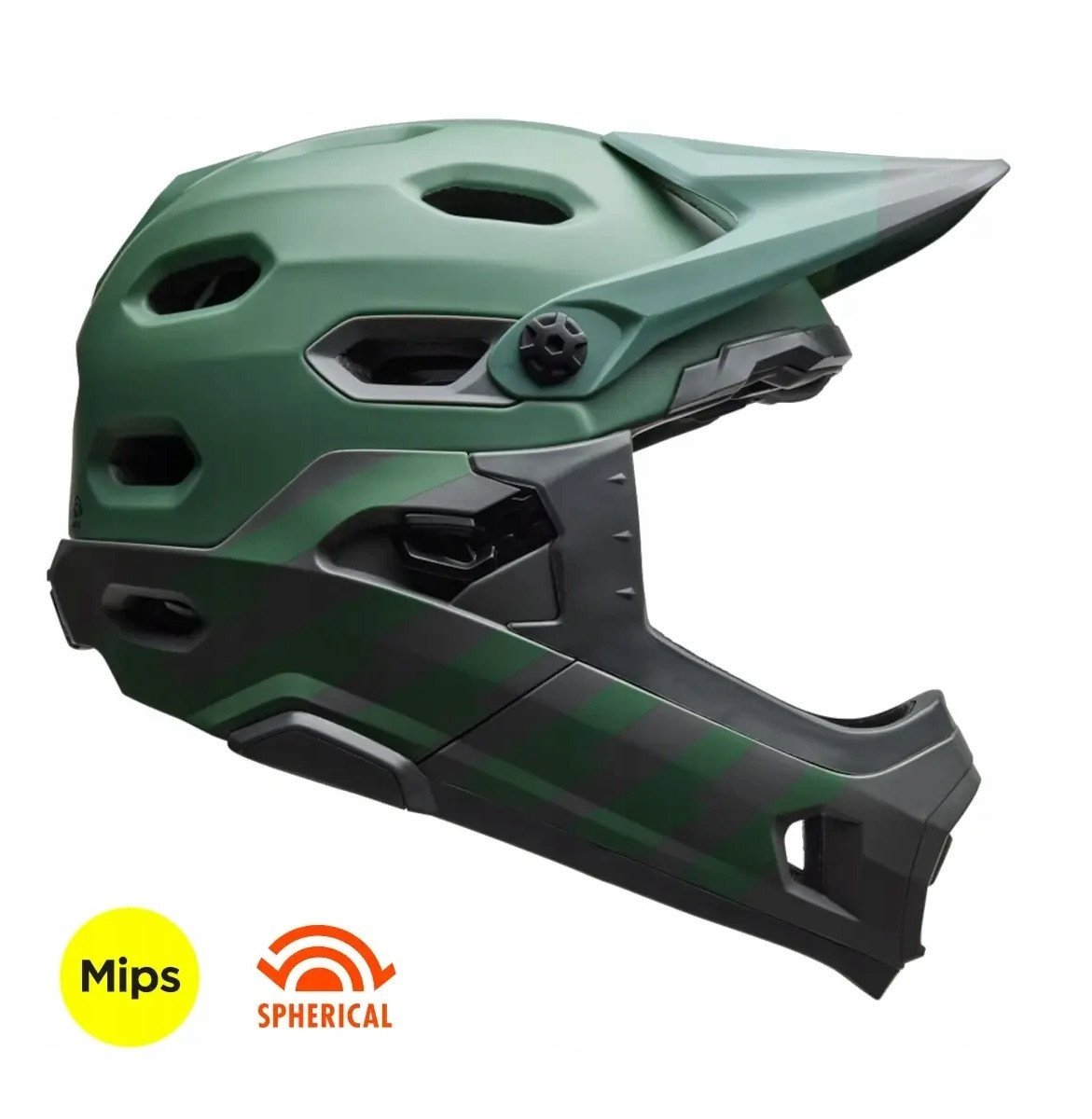 Kask full face BELL SUPER DH MIPS SPHERICAL matte green roz. L (58-62 cm) (NEW 2025)