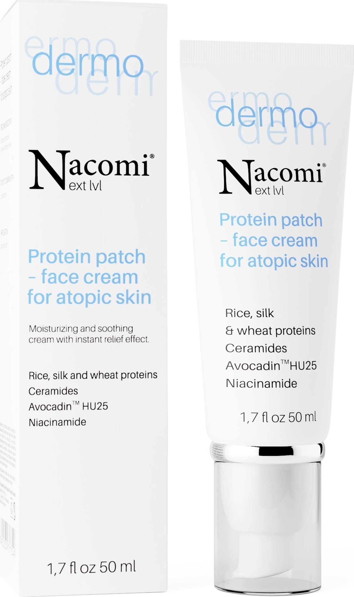 Nacomi Proteinowy plaster / krem do skóry atopowej - 50ml - Nacomi Dermo