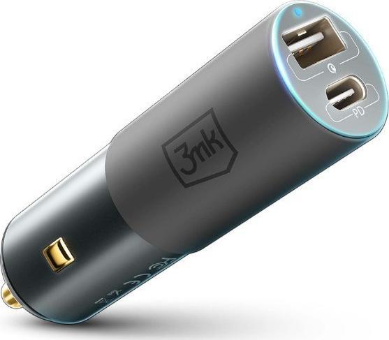 Ładowarka 3MK HyperCar 1x USB-A 1x USB-C 5A