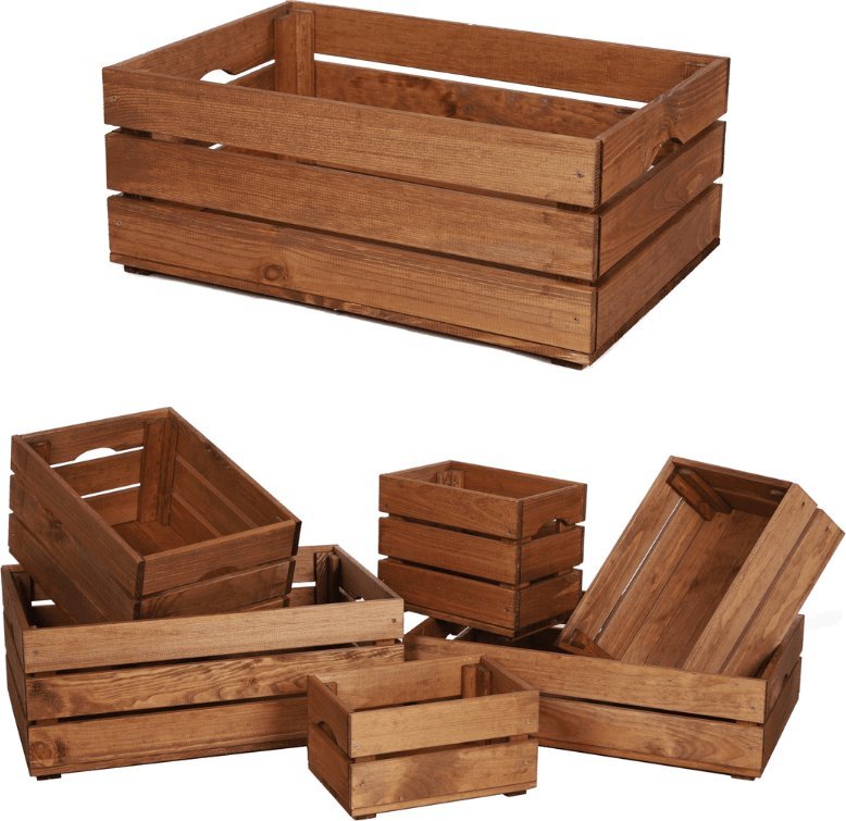 Wamar-Sosenka Drewniana Skrzynia 22x60x40 cm Brązowa Olejowana Szlifowana Drewno sosnowe 51 litrów / Wamar-Sosenka