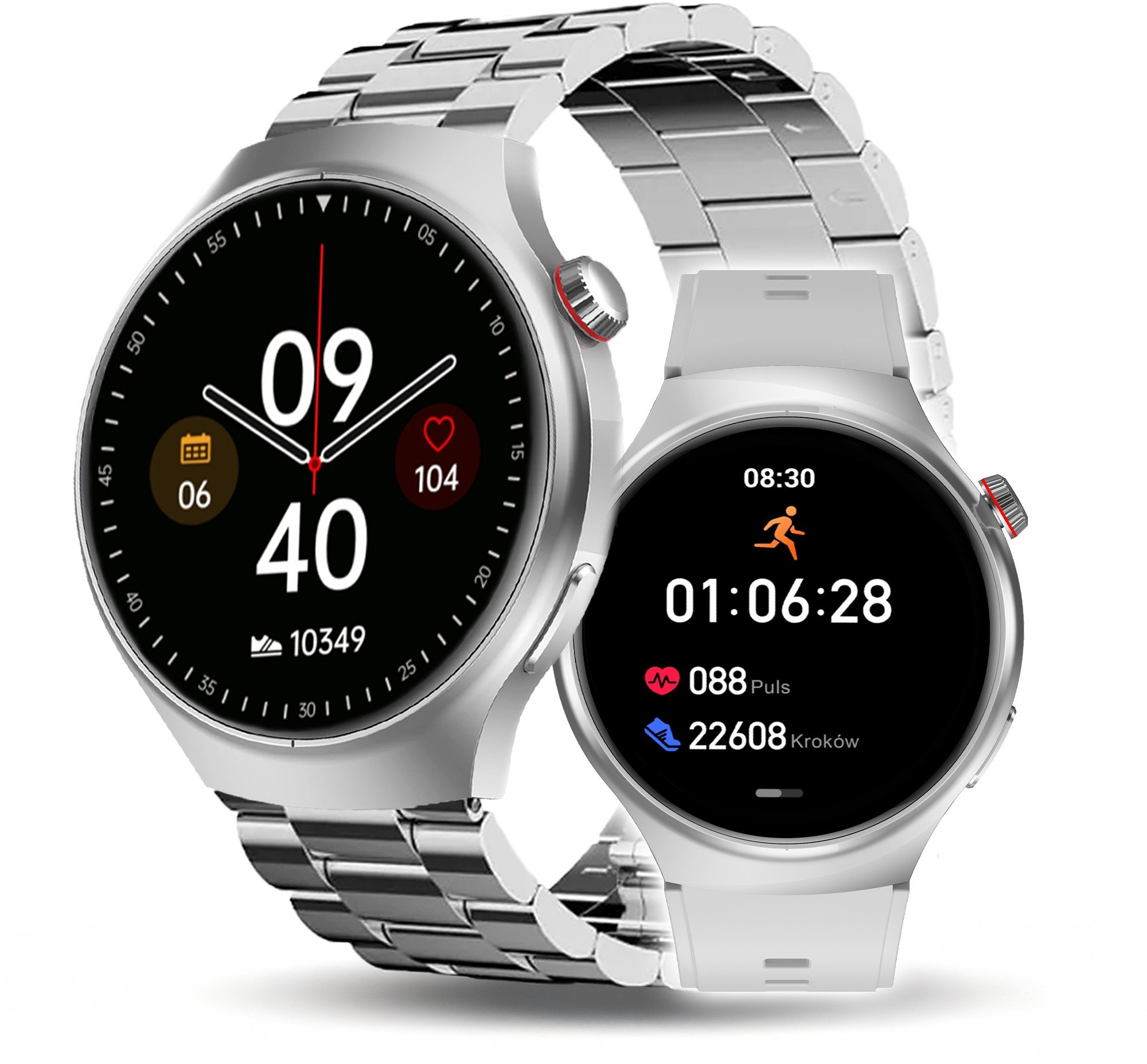 SMARTWATCH MĘSKI ZEGAREK MENU POLSKIE ROZMOWY ZDROWIE SMART WATCH SPORT PL