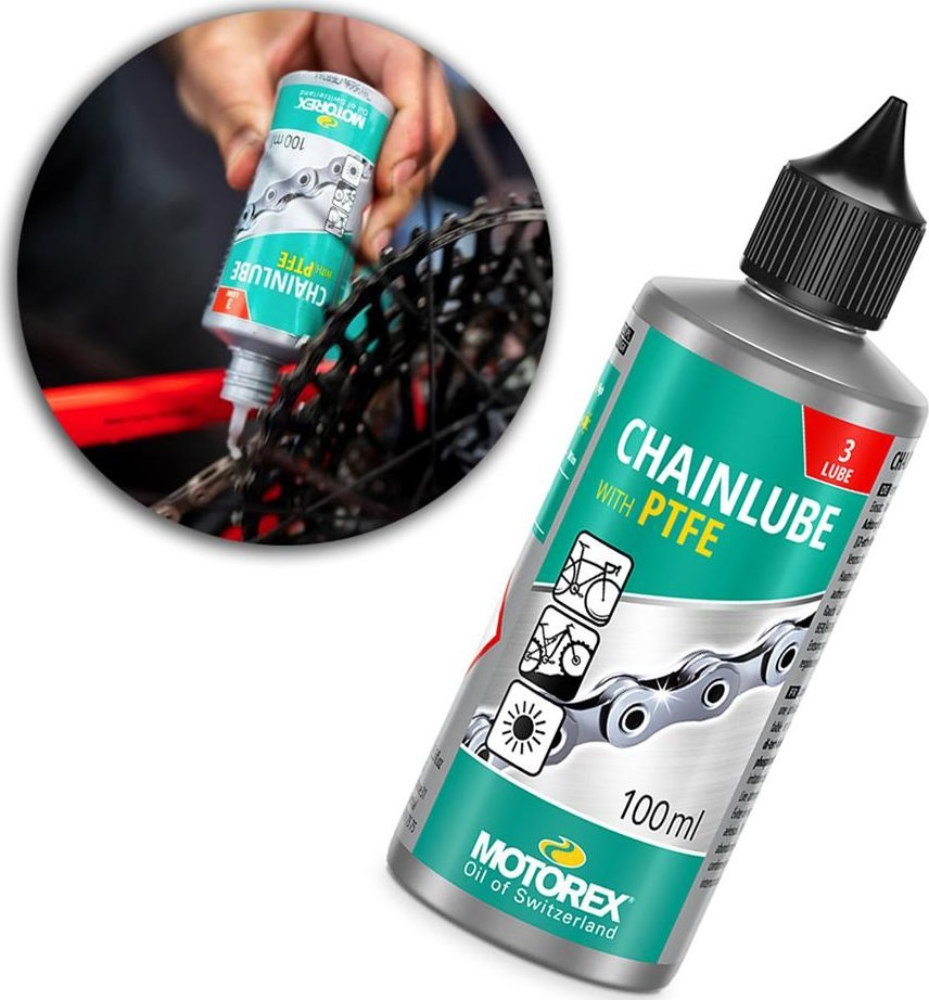 Motorex Olej do łańcucha Motorex z teflonem 100 ml, Race - MTB/ROAD