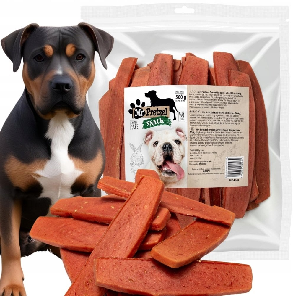 Mr. Pretzel Szerokie paski z królika 500g