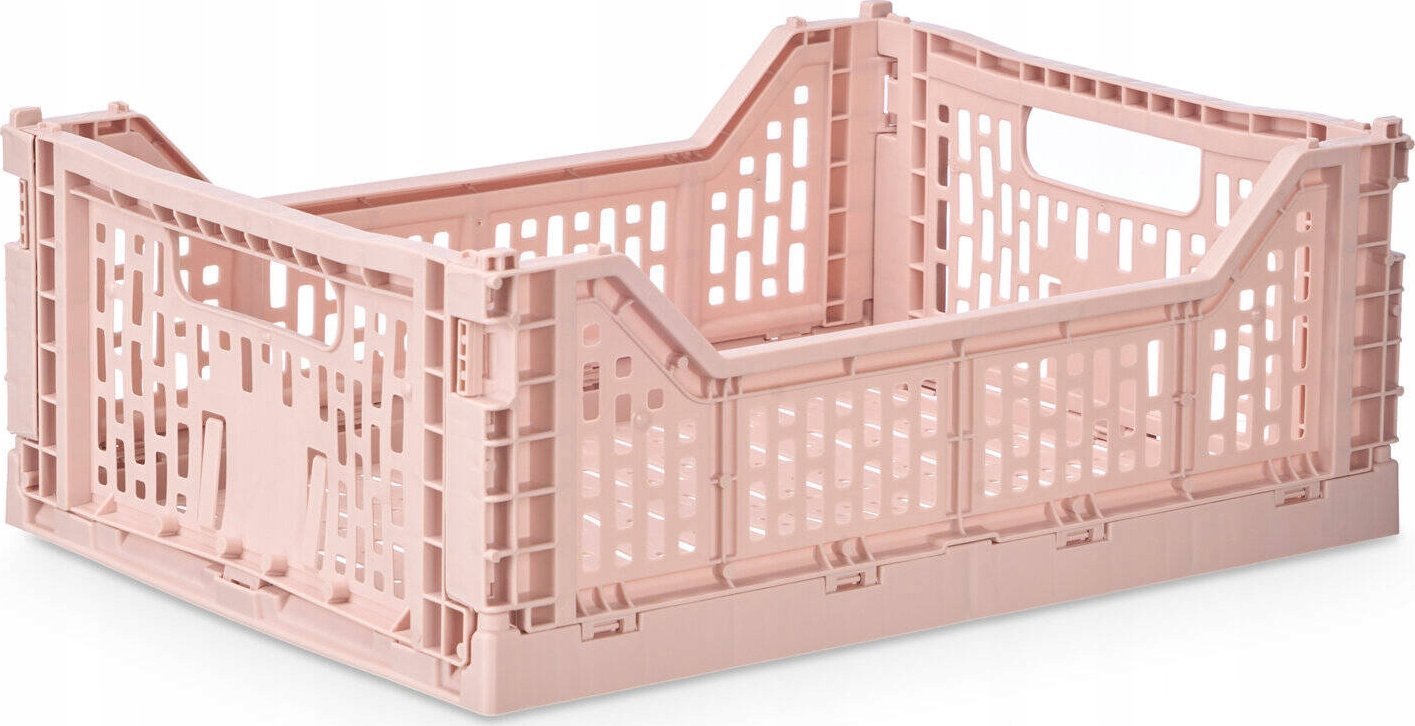 Kipit Składana skrzynka w pudrowym kolorze SORT, 40 x 30 x 15 cm