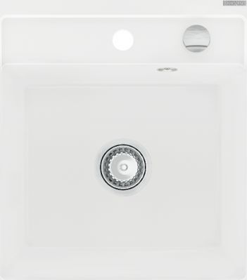 Zlewozmywak Mexen Vito zlewozmywak granitowy 1-komorowy 520 x 490 mm, biały - 6503521000-20