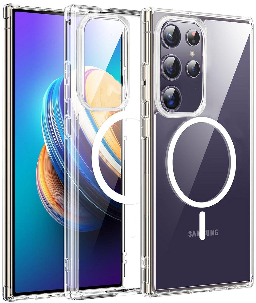 Etui magnetyczne Magsafe SUPERO TPUMAGSAFE do Samsung Galaxy S24 Ultra, przezroczyste