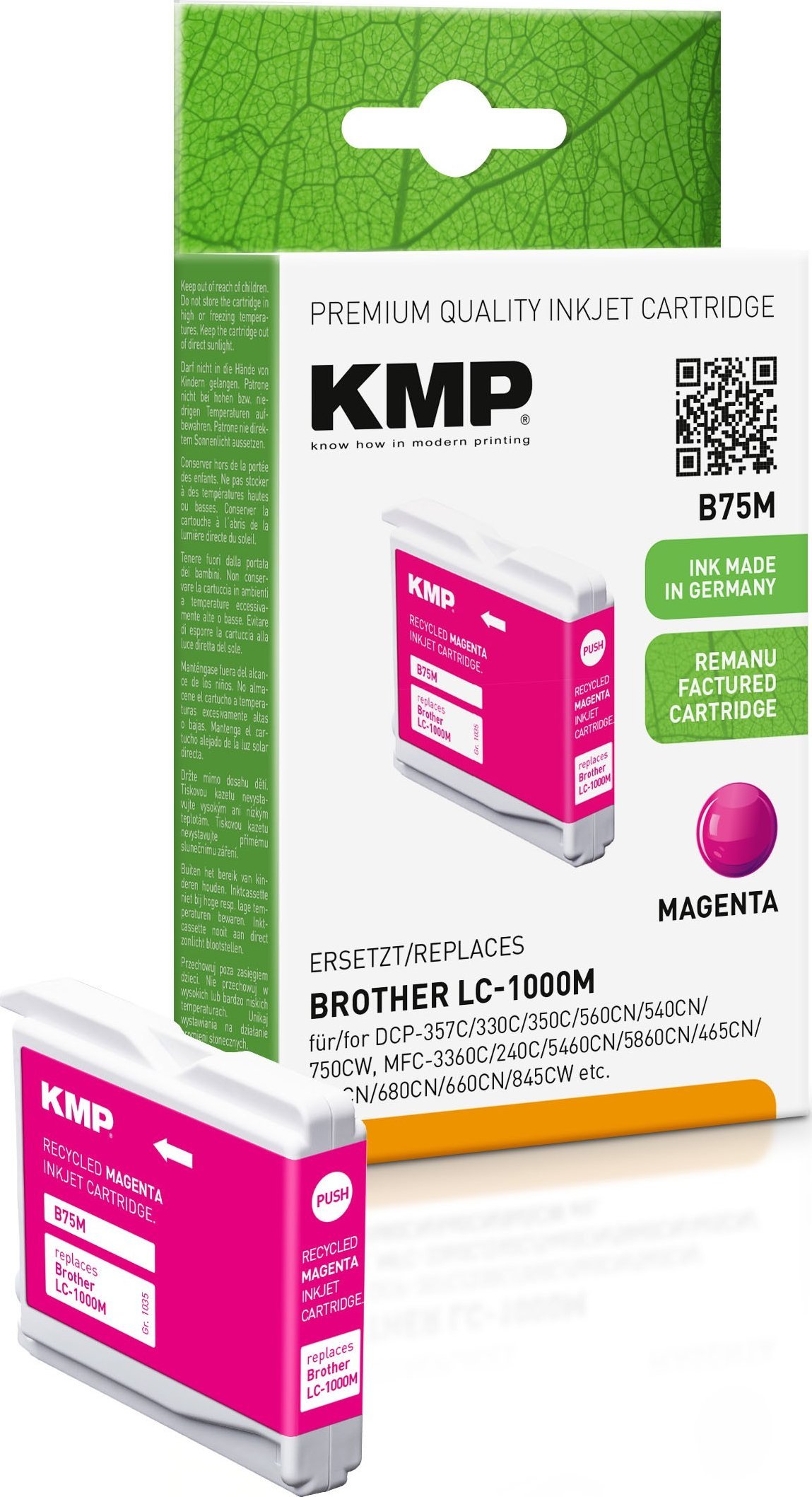 KMP Printtechnik AG KMP Patrone Brother LC-1000M LC51M 400 S. magenta remanufactured