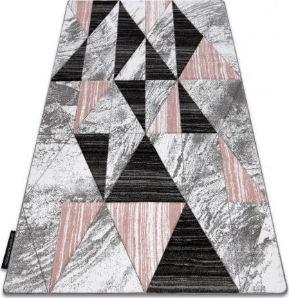 Dywany Łuszczów Dywan ALTER Nano Trójkąty różowy, 200x290 cm
