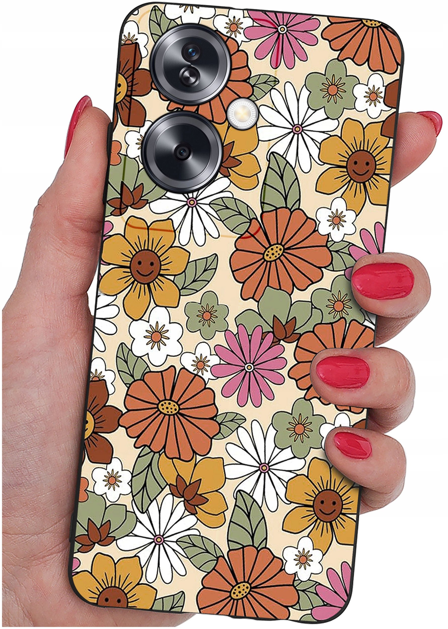 krainaGSM ETUI do Oppo A79 5G wzory SILIKONOWE MATT CASE + SZKŁO ochronne 9H