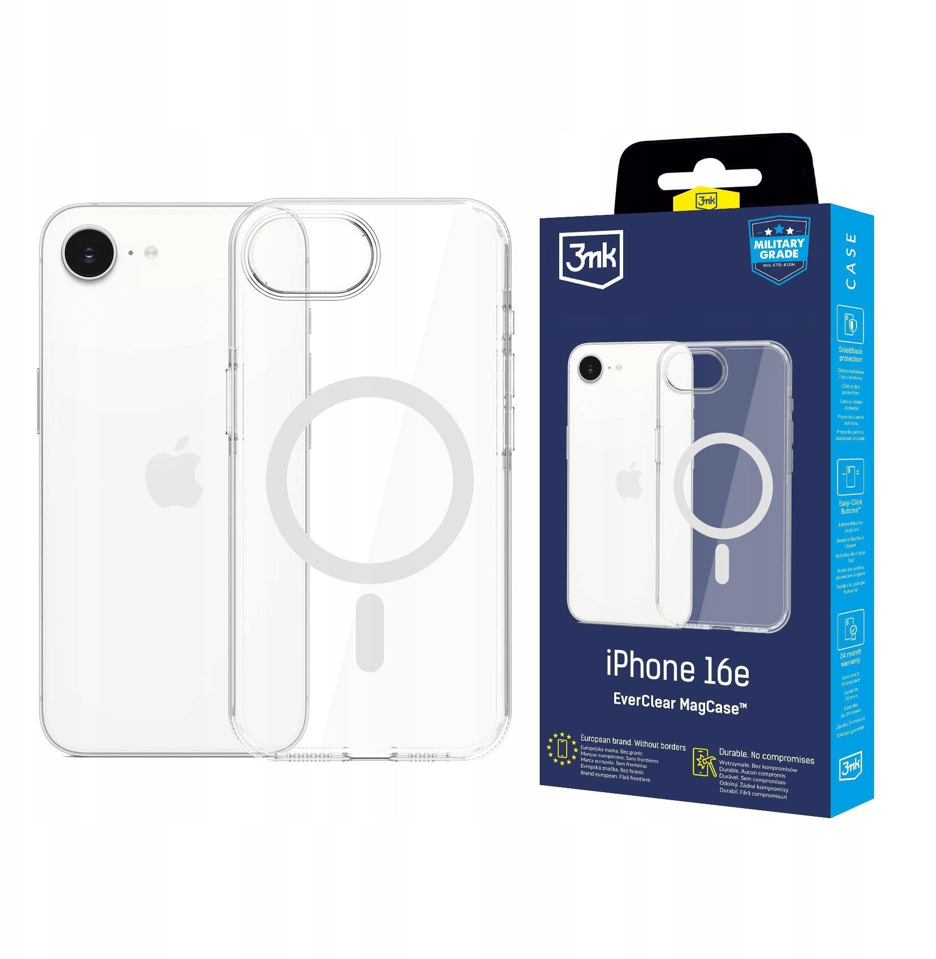 3MK Etui EverClear MagCase do Apple iPhone 16e
