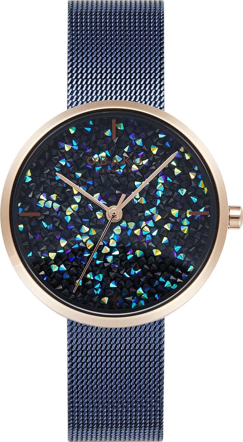 Zegarek OBAKU Zegarek damski Obaku Denmark V289LHVLML niebieski