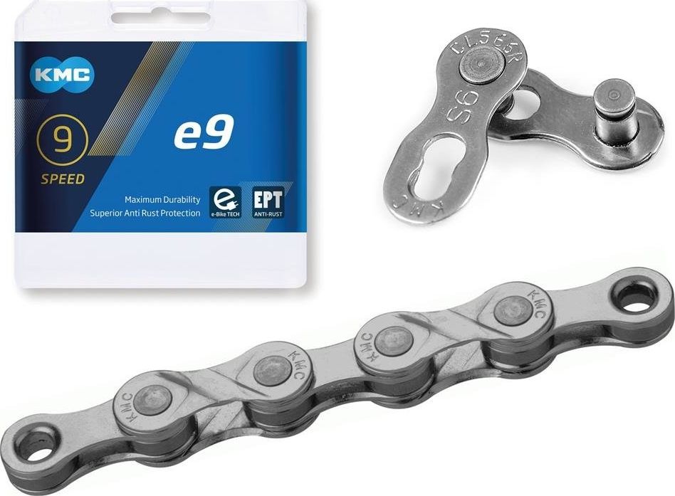 KMC Łańcuch KMC e9 EPT antykorozyjny, 136 ogniw, 6,6mm, 9-rzędowy uniwersalny