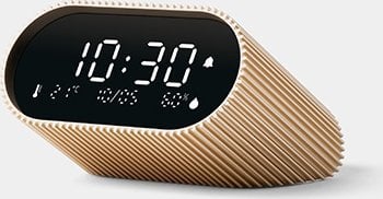 Lexon Ray Clock Alarm Clock with temperature and humidity sensor vivid gold LR155VG3