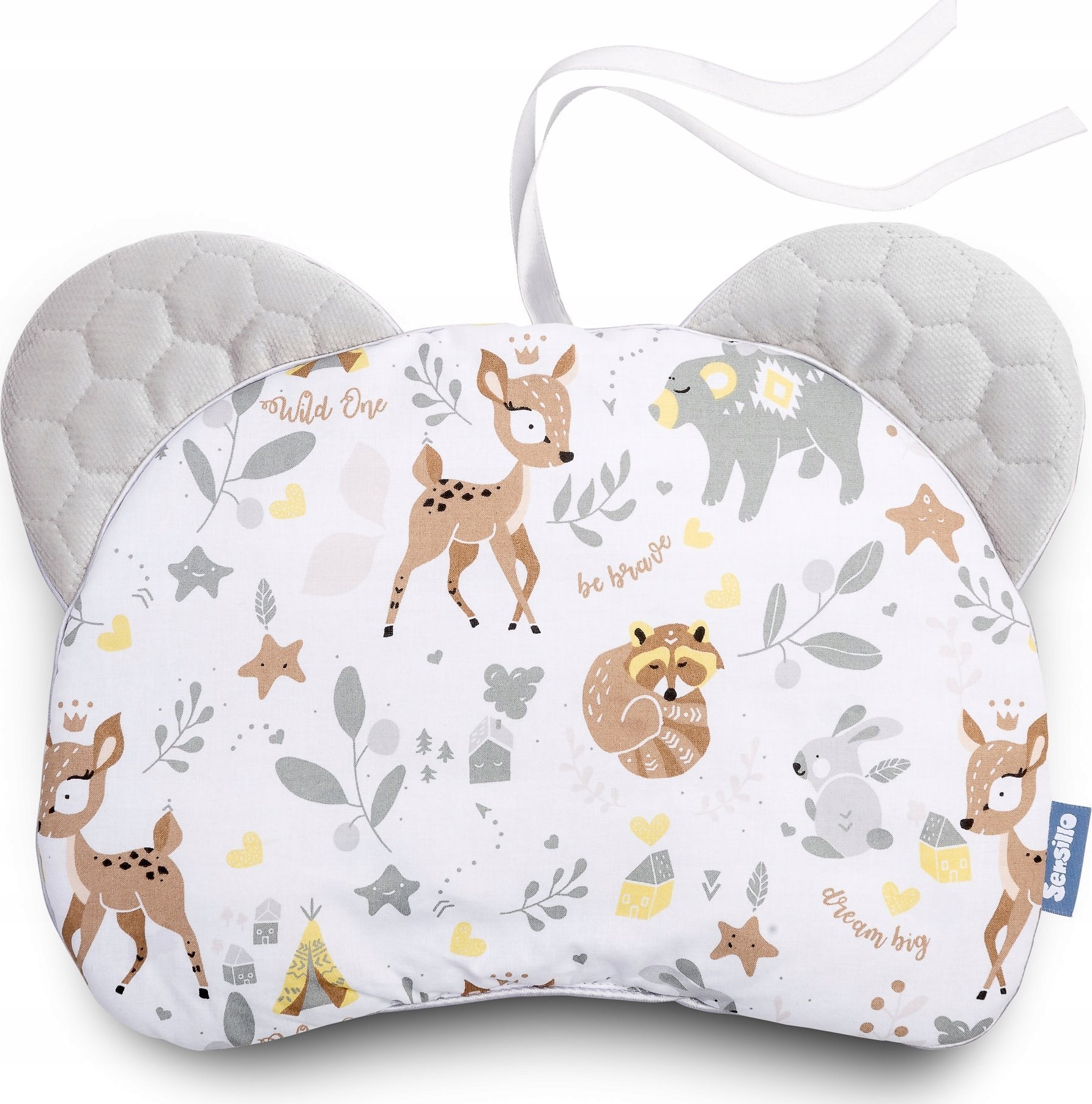 Sensillo PODUSZKA DO WÓZKA VELVET BIAŁY LEŚNA PRZYGODA