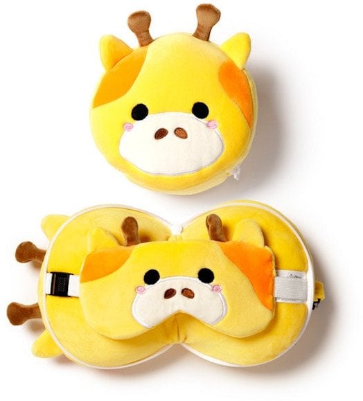 Relaxeazzz Żyrafa Pluszowy Zestaw: Podszuka + Opaska Na Oczy