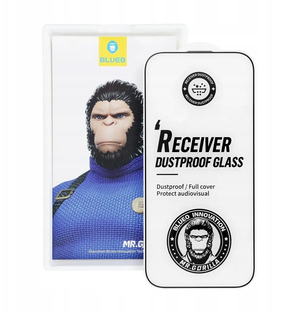 Szkło Hartowane 5D Mr. Monkey Glass - Apple iPhone 17 Pro czarny (Strong Dustproof)