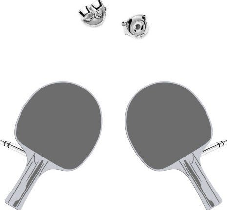 Radziszewska Jewellery Kolczyki Rakieta do tenisa stołowego srebro