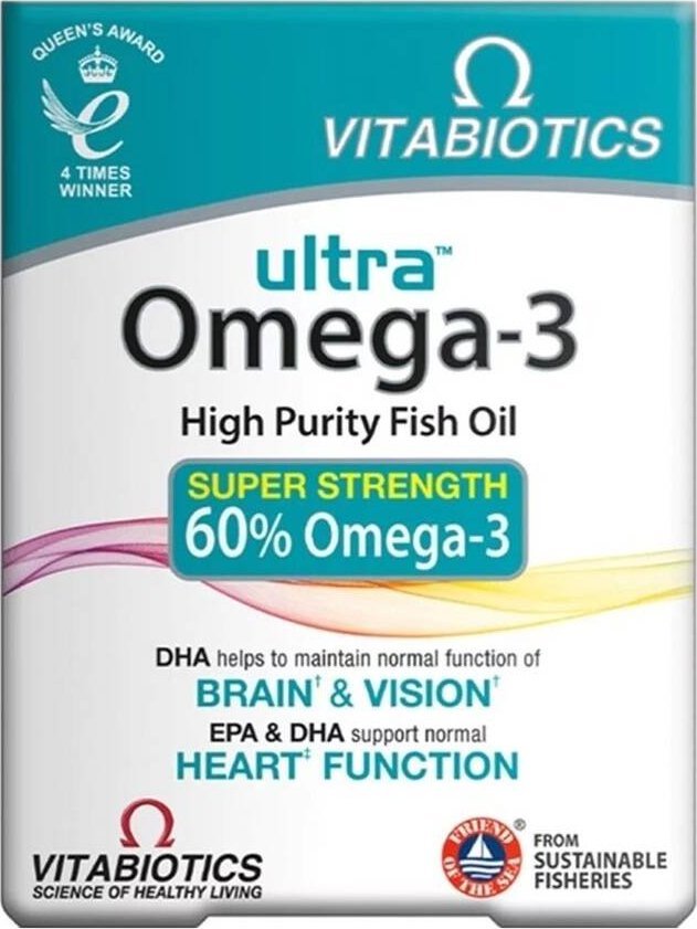 VITABIOTICS_Ultra Omega-3 High Purity Fish Oils suplement diety 60 kapsułek