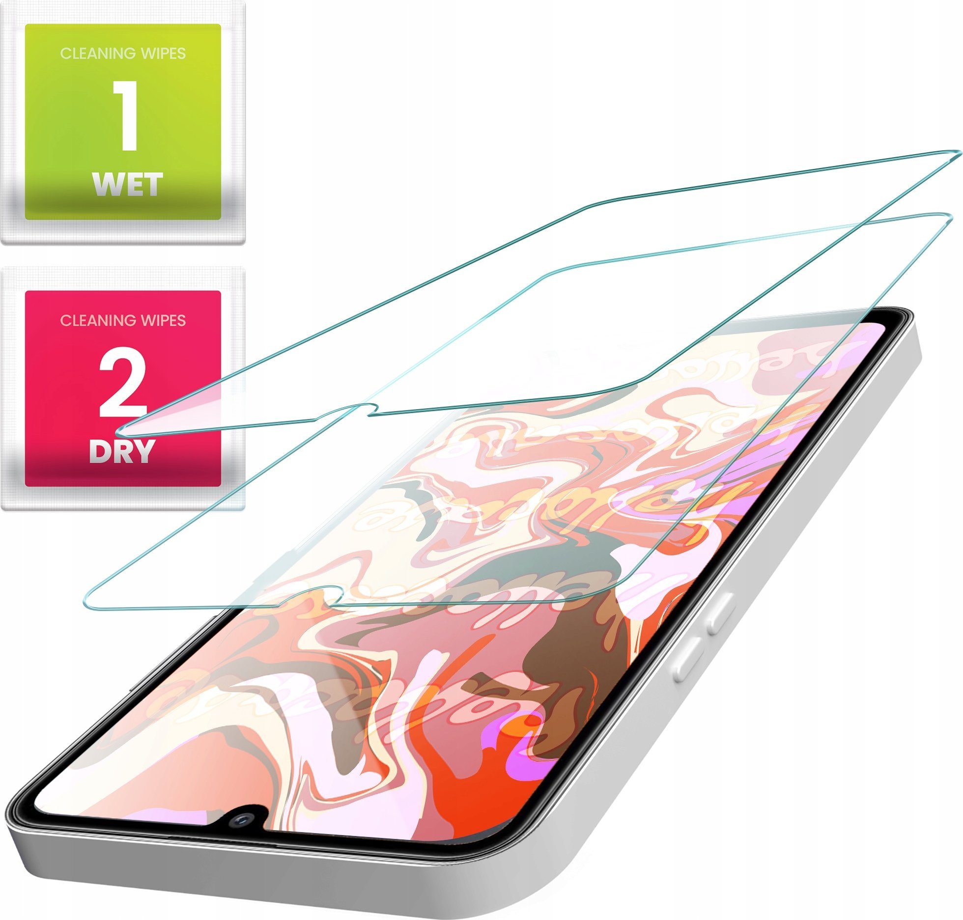 Hello Case 2-PAK Szkło Hartowane do Samsung A42 5g (szybka 9H, płaskie 2.5D, ochronne)