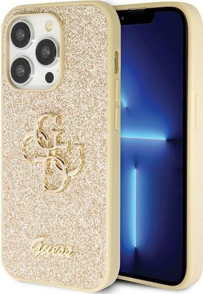 Guess GUHCP14LHG4SGD iPhone 14 Pro 6.1" złoty/gold hardcase Glitter Script Big 4G