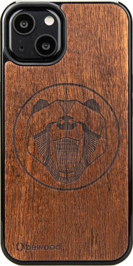 BeWood Drewniane Etui iPhone 13 NIEDŹWIEDŹ MERBAU