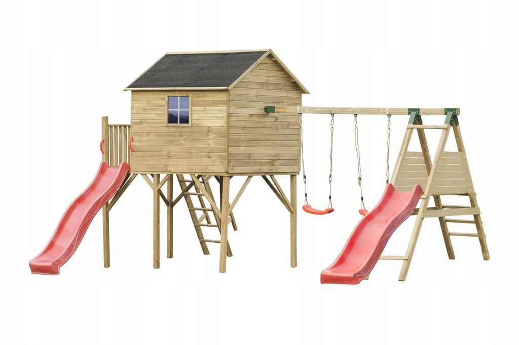 Domek Jerzyk MAX z Platformą Dwie Huśtawki i Ślizg