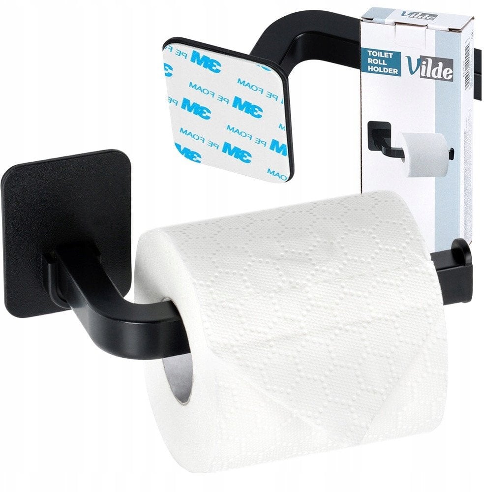 Uchwyt na papier toaletowy czarny 16,5 cm