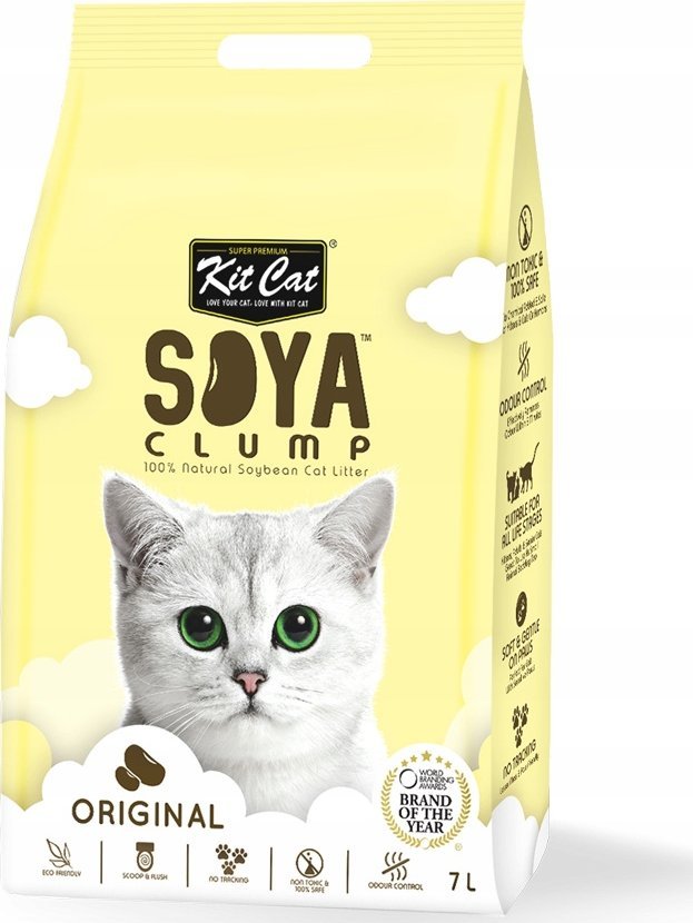 Żwirek dla kota Kit Cat KIT CAT SOYA CLUMP - ŻWIREK SOJOWY ORIGINAL 7L / 2.5kg
