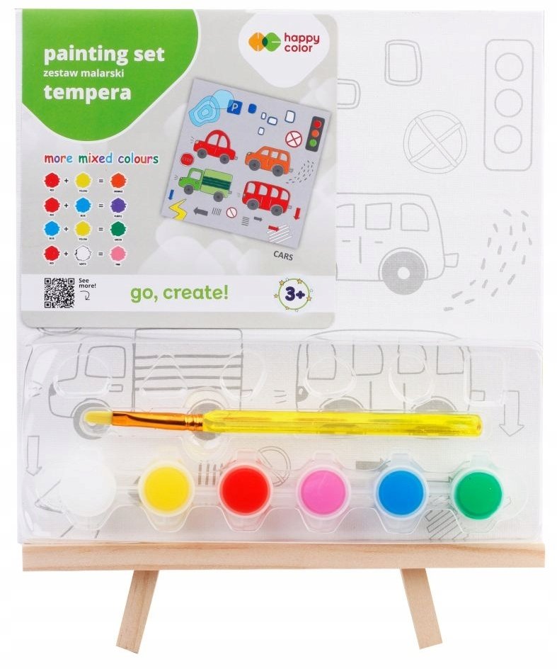 Zestaw do malowania Samochody 9el HAPPY COLOR